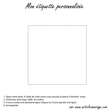 Etiquette carrée transparente