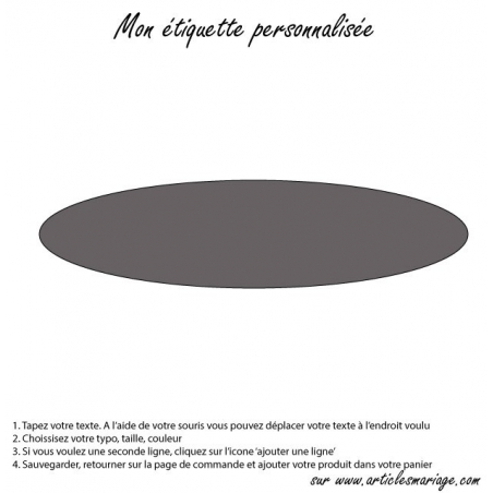 Etiquette oval de couleur