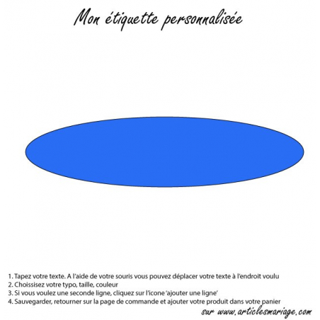 Etiquette oval de couleur