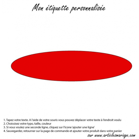 Etiquette oval de couleur