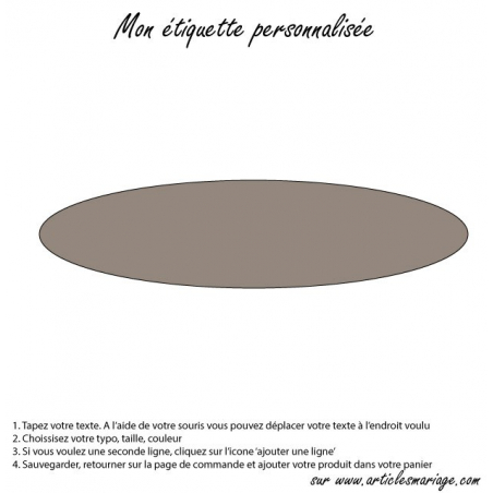 Etiquette oval de couleur