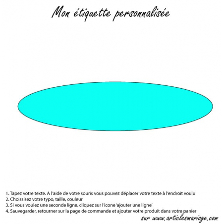 Etiquette oval de couleur
