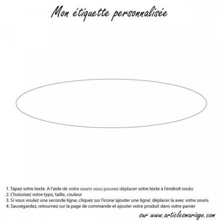 etiquette oval transparente