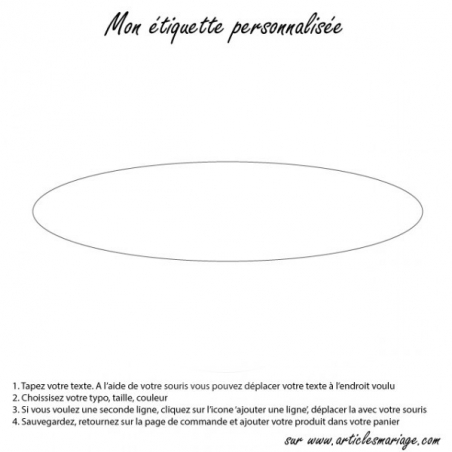 Etiquette Personnalisée Ovale