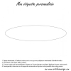 Etiquette oval TRANSPARENTE