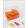 Orange plastic clip