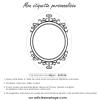 Etiquette oval mariage TRANSPARENTE