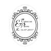 Etiquette oval mariage TRANSPARENTE