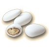 White sugared almonds